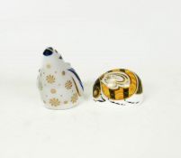 Royal Crown Derby Snowflake Penguin Chick & Bumblebee , both boxed (2)