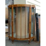 1950's Single Door Glazed Display Cabinet, length 91cm