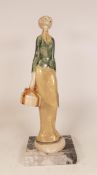 Fontanini figure. Ponytailed Girl in Cameo from the miniature world of Peter Bates.