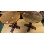 A Pair of Titchmarsh and Goodwin round Occaisonal Tables 45cm H, 46cm Diameter