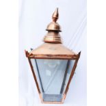 Large Vintage Copper Street Lamp Sized Shade / Lantern, height 81cm