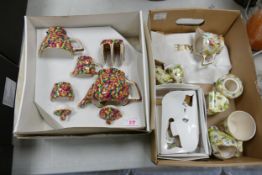 A collection of Wade Chintz Patterned Tea Ware . These items were removed from the archives of the