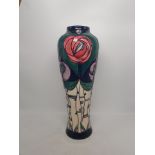 Moorcroft large vase 'A Tribute to Charles Rennie Mackintosh', dated 1999, silver line seconds.