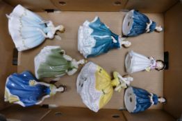 A collection of seconds Royal Doulton figures including The Last Waltz, Fair Lady, Sharon, Cherie,