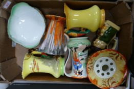 A collection of Burleigh hand decorated jugs vases, bowls etc (some damages noted