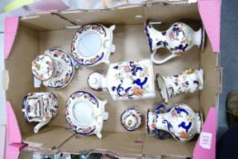 A collection of Mason Mandalay Patterned items to include picture frames, vases, jugs etc