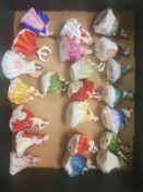 A collection of Miniature Royal Doulton Lady figures (Aprrox 22)