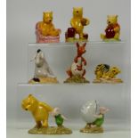 Boxed Royal Doulton Winnie The Pooh figures The Windy Day Wp2, Piglet & the Balloon Wp5, Pooh