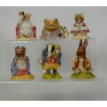 Boxed Royal Albert Beatrix Potter Figures Jeremy Fisher, Little Pig Robinson Spying, Tommy Brock,