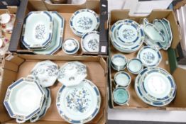 A large collection of Adams Calyx Ware in Ming Toi pattern to include tureens, , dinner plates, side