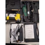 Cased Powecraft Air Nailer Model XYF50 Together With Parkside PMFW 310 A1 Cased Multi Tool & a Cased