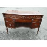 Distressed Neo-classical three-drawer sideboard. H:77cm x L:110cm x D:50cm