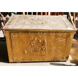 A Brass plated vintage log box