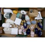 A collection of Wade include Scent Bottles, Trinket boxes, small guggle jug etc These items were