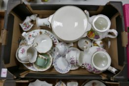 A mixed collection of items to include Floral Tea Ware. Minton items, Floral Teapots etc