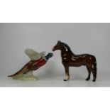 Beswick Pheasant 849 & Beswick Horse (2)