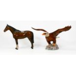 Beswick Bald Eagle 1016 & Racehorse (2)