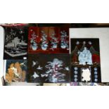 A collection of Oriental Inspired Lacquered Panels(7)