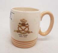 Shelley China Home Guard Tankard, 1940-1945, North Stafford Regiment,12cm.