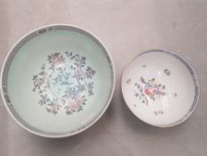 Wedgwood large fruit bowl in the Montcalm pattern together with Adams Calex ware footed fruit bowl