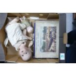 Vintage Bisque Headed Doll , Marked Germany together with A.V.N Jones & Co Trooping The Colour boxed
