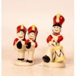 Two Beswick soldiers twins 628 and drummer 626 in red (2)