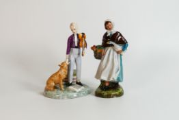 Royal Doulton figures to include The Young Master HN2872 and Country Lass HN1991 (2)