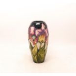 Moorcroft Orchid vase designed by Nicola Slaney. Height 19cm, dated 1998. Boxed