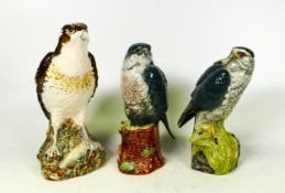 Beswick for Beneagles Sealed Scotch Whisky Decanters Osprey ,Merlin & Falcon(3)