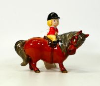 Beswick girl on chestnut pony from the Thelwell series.