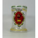 Early 20th Century handblown German Masonic Tankard