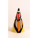 Lorna Bailey Valentine conical sugar shaker. 15th collectors club piece, signed in blue, Jan 2005