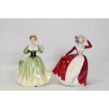 Royal Doulton Lady Figures Mary Hn3903 & Lily Hn3902 with certs(2)