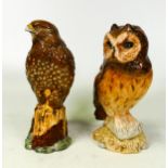 Beswick for Beneagles Sealed Scotch Whisky Decanters Buzzard & Short Eared Owl (2)