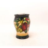 Moorcroft Kapok vase designed by Phillip Gibson. Height 13.5cm, dated 2000. Boxed