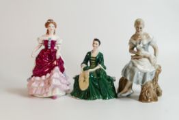 Royal Doulton lady figures to include Sweet Sixteen HN3648, Lady from Williamsburg HN2228 and