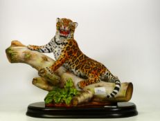 Renaissance Large Limited Edition Figure Jaguar , height on wood plinth 33cm
