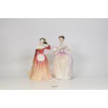 Royal Doulton Lady Figures Elenor Hn3906 & Patricia Hn3907 with certs(2)