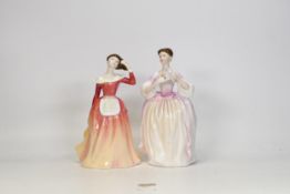 Royal Doulton Lady Figures Elenor Hn3906 & Patricia Hn3907 with certs(2)