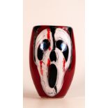 Anita Harris Spookey Halloween oval vase named Scream. Height 11cm. Gold signed to base
