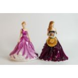 Royal Doulton figures Anne HN5332 and Linda HN5605 (2)