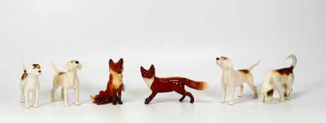 Beswick Hunting Fox & Hound Groups (6)