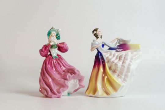 Royal Doulton lady figures Lauren HN3290 and Marguerite HN1928 (2)