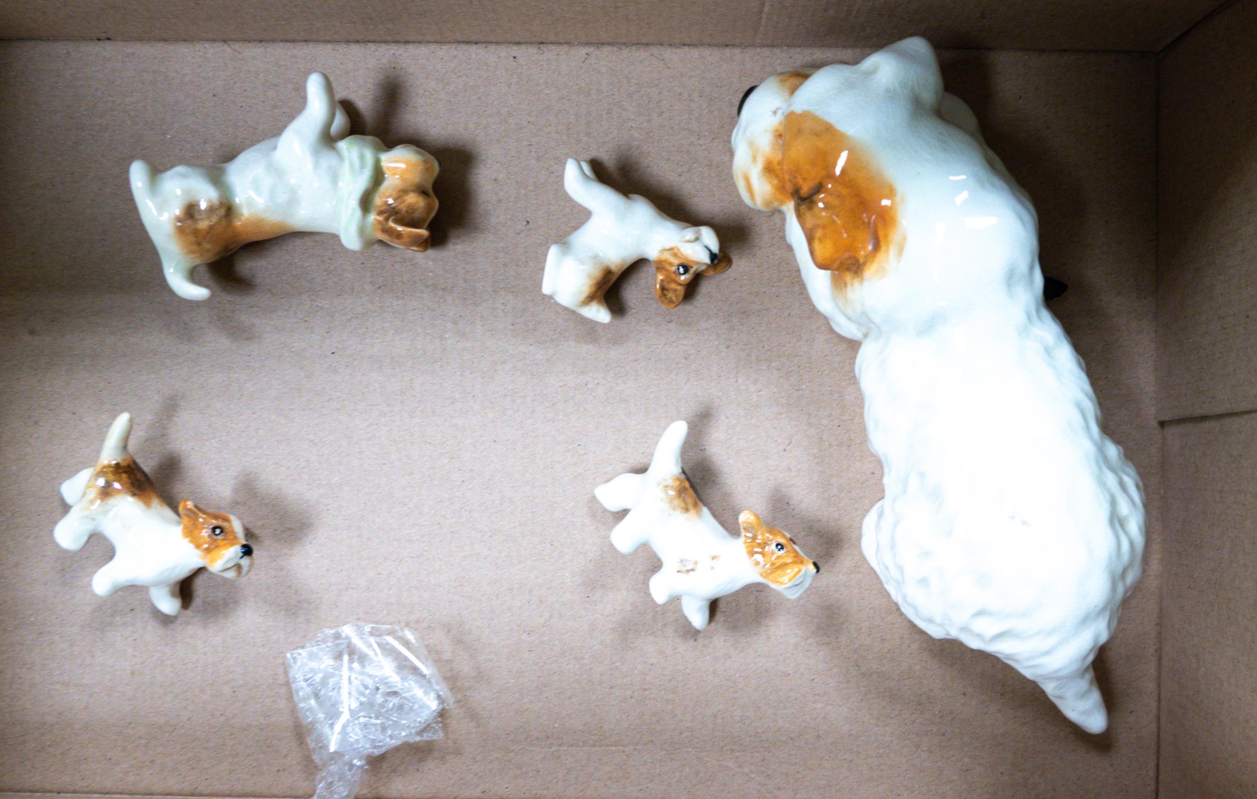 Beswick Terrier lying 1061 togther with begging 1239, howling 1241 and barking 1242 (4)