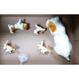 Beswick Terrier lying 1061 togther with begging 1239, howling 1241 and barking 1242 (4)