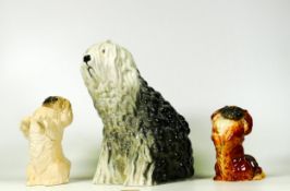 Beswick large Old English sheepdog 453 together with two Pekinese 1059 and 2982 (3)