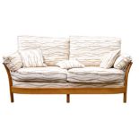 Late 20th century Light coloured Ercol Renaissance 3 seater sofa 2411/3-E, length 197cm, height 96cm
