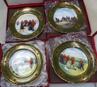 Decorative boxed Spode wall plates 'The Antique Golf Series' No's 1 - 4.