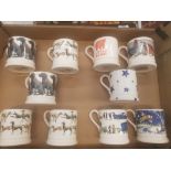 A collection of Emma Bridgewater mugs to include dog themed, Hen & Toast, School Run examples (10).