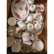 A collection of Paragon tea ware items in various patterns (1 tray).